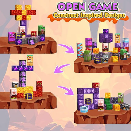 100 PCS Magnetic Blocks - Magnetic Building Blocks Toys for Kids, Stacking Magnets for Kids, STEM Sensory Toys, Christmas Birthday Gifts for Boys and Girls Ages 3+ Years Old