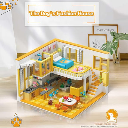 Friends House Building Block Set, Pets Collection Small Brick Model Set, Creative Mini Toy Building Sets, Children’s Day Birthday for Teens Kids Boys Girls 8+, 1048 PCS