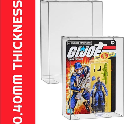 EVORETRO Action Figure Display Case Protector Compatible with Star Wars, Marvel Legends & GI Joe (Carded) 3.75'' Figurine 6/9, 44MM Depth