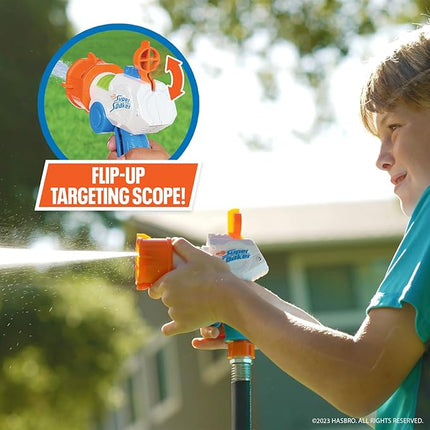 NERF Super Soaker Quadblast Blaster – Garden Hose Powered Soaking Machine for Epic Backyard Battles