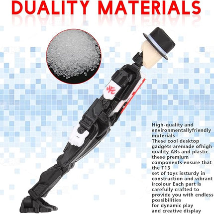 T13 Action Figure Assembly Completed, T13 Action Figures Set High 5.4 inches Tall, Office Desks , and Birthday Cake Decorations, Titan 13 Action Figure for Ultimate Gaming Action Figures Collection