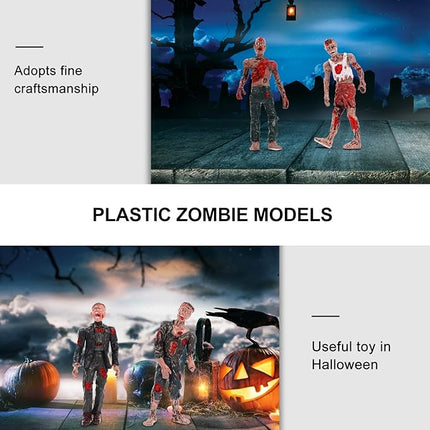 Zerodeko 12 PCS Toy Zombie Action Figures with Movable and Detachable Joints, Mini Zombie Figurines for Presents, Decoration, and Party Favors