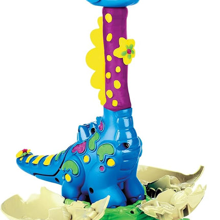 Play-Doh Dino Crew Growin' Tall Bronto Toy Dinosaur for Kids 3 Years and Up with 2 Eggs, 2.5 Ounces Each, Non-Toxic