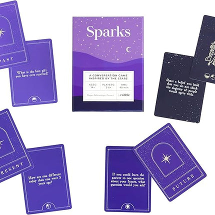 Rabble Sparks - A Conversation Game Inspired by The Stars 2-8 Players, Conversation Cards for Couples, Friends, Family, Card Games for Couples and Adults