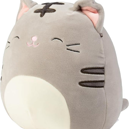 Squishmallows 8-Inch Tally The Grey Cat - Official Jazwares Plush - Collectible Soft & Squishy Kitty Stuffed Animal Toy - Add to Your Squad - Gift for Kids, Girls & Boys
