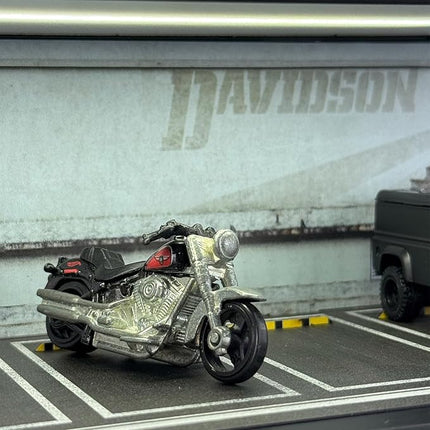 1/64 Model Car Display Case - Compatible with Hot Wheels Matchbox Mini GT Diecast Cars,Acrylic Box for Toy Cars Display Décor and Storage,Stackable Garage Diorama with LED Lights(1T-Motor)