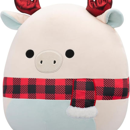Squishmallows Original 16-Inch Matthew White Moose with Scarf - Official Jazwares Plush (Large)