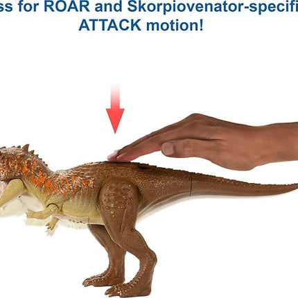 Mattel Jurassic World Survival Instincts Roarin' Battle Pack Set with 2 Action Figures, Roar Strikers Iguanodon & Skorpiovenator Dinosaur Toys