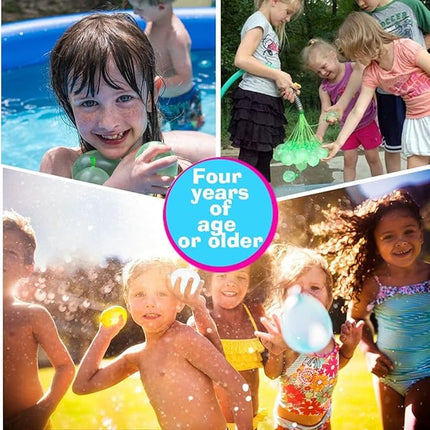Water for Kids Adults Balloons with Refill Kits Quick Fill Balloons Set Summer Splash Party Easy Quick Fun Outdoor Backyard Summer Water Toys for Pool （999)