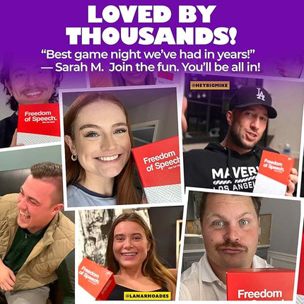 QUOKKA Freedom of Speech Card Board Game - Adult Edition - Fast-Paced | Guess The Word | Easy to Play - Party Game for Game Night