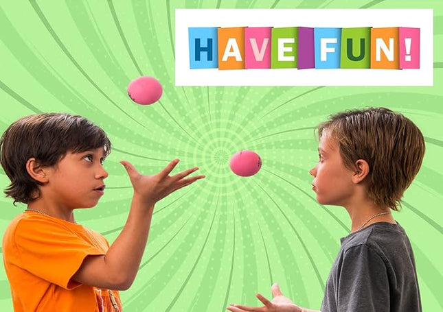 JA-RU Super Bounce Pinky Ball (4 Bouncy Balls) Outdoor Games & Indoor Playground Kids Toys. Massage Therapy Stress Balls. Sports Party Favors & Carnival Prizes in Bulk. 976-4A