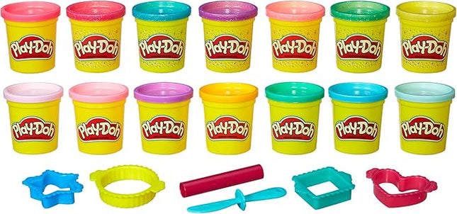 Play-Doh Sparkle and Bright 14 Pack, Non-Toxic Modeling Compound, 3-Oz Cans, Back to School Classroom Supplies, Preschool Toys, Ages 3+ (Amazon Exclusive)