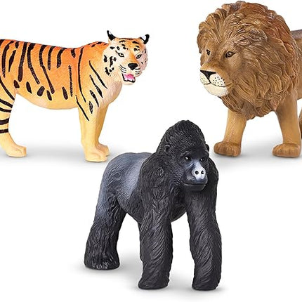 Terra by Battat – Realistic Jungle Animal Figurines, Plastic Lion, Tiger & Gorilla Toys – Collectible Animal Toys for Kids & Toddlers, Pretend Play, Educational Toy 3+ Years