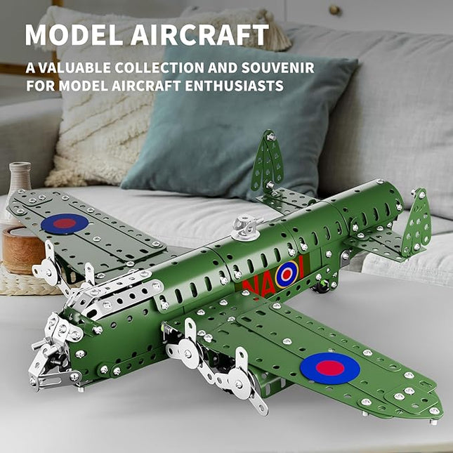 Lucky Doug STEM Building Projects Model Airplane Set - 389 Pieces STEM Project Building Toys for Kids Ages 8-12, Assembly Science Kit Educational Army Toys Gift for Kids Boys 8 9 10 11 12-16 Years Old