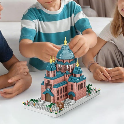 Building Block Set, Architecture Saint Sophia Cathedral Model Micro Mini Building Blocks 1515 PCS Collection Model Kit