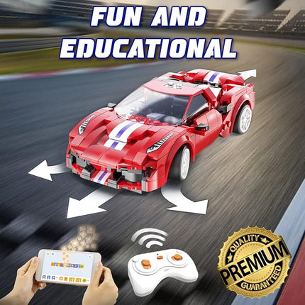 WISEPLAY STEM Toys for 7-10 Year Old Boys & Girls - 306Pcs RC Car Building Block Set - STEM Building Toys for Boys & Girls Ages 6-10 Years - Great Remote Control Car Birthday Gift for Kid