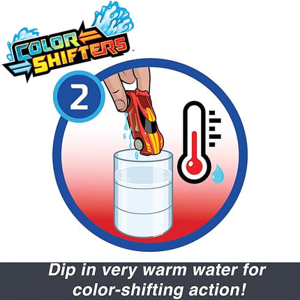 Hot Wheels Cars, Set of 2 Color Reveal Vehicles in 1:64 Scale with Surprise Initial Reveal & Repeat Color-Change Feature in Very Warm & ICY Cold Water (Styles May Vary)