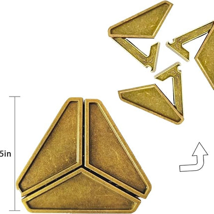 Metal Brain Teasers Puzzles for Kids and Adults 3 PCS Unlock Interlocking Puzzles IQ Logic Test Disentanglement Educational Toy for Kids Adults