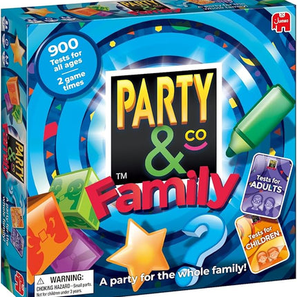Jumbo Party & Co. Family Board Game - Fun Multi-Challenge Game for 8+ Years, Multiplayer Family Entertainment.