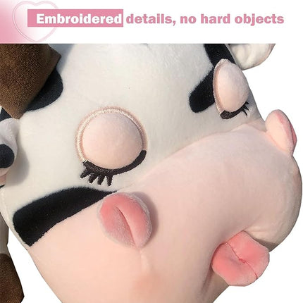 Cow Plush Pillow – 33.4 Inch Cow Stuffed Animal - Birthday Christmas Valentine’s Day Gift for Kids Adults Boys Girls