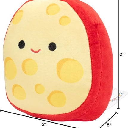 Squishmallows 5" Mannon The Gouda Cheese Mini Plush - Official Kellytoy - Collectible Soft & Squishy Mini Cheese Stuffed Animal Toy - Easter Gift for Kids, Girls, & Boys - 5 Inch