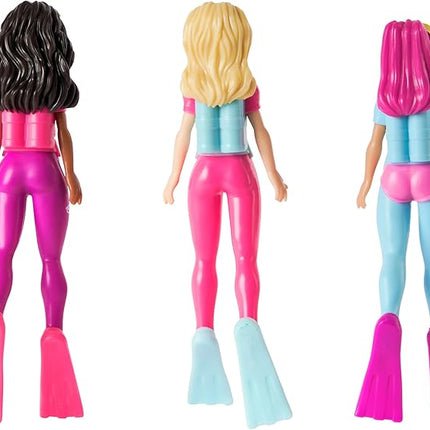 SwimWays Barbie Dive Characters 3-Pack, Swimming Pool Accessories & Kids Pool Toys, Pool Party Supplies & Water Toys for Kids Aged 5 & Up