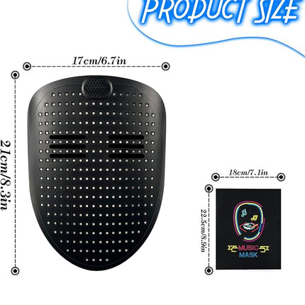 Depointer Life Led Mask with Gesture Sensing,Unisex LED Lighted Face Transforming Mask for Costume Cosplay Party Masquerade