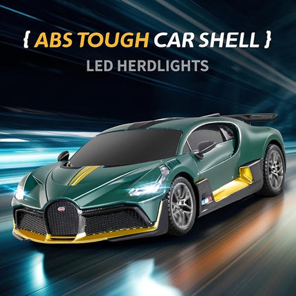 MIEBELY Remote Control Car - 1/24 Scale Fast Rc Race Car, Bugatti Divo 3.7V 500 mAh Toys with Headlight, Racing Hobby Model Birthday Ideal Gifts for Adults Kids Boys Age 6 7 8 9 Year Old