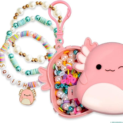 Squishmallows Original Archie The Axolotl Bracelet Kit, Friendship Bracelet Kit, Charm Bracelet Making Kit, Gifts for Girls, for Boys, Craft Kits