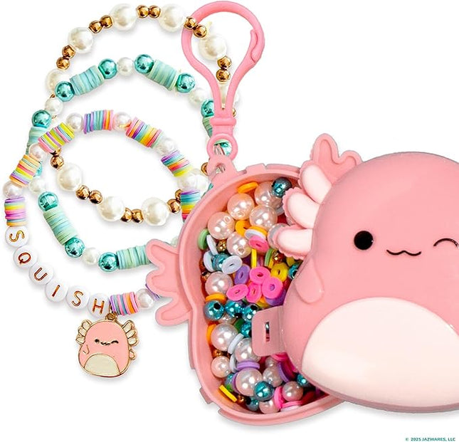 Squishmallows Original Archie The Axolotl Bracelet Kit, Friendship Bracelet Kit, Charm Bracelet Making Kit, Gifts for Girls, for Boys, Craft Kits
