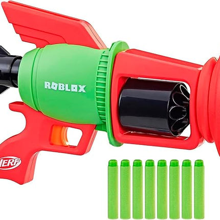 Nerf Roblox Build A Boat for Treasure: Spacelock Ray Blaster, Includes Code to Redeem Exclusive Virtual Item, 8 Elite Darts
