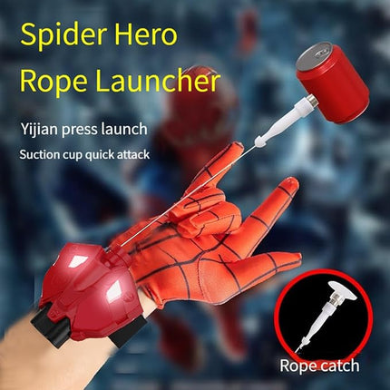 Web Launcher String Shooters Toy, Cool Gadgets Spider String Shooter Real Silk-Can Grab Small Objects, Superhero Role-Play Cool Stuff Fun Toys Great for Men and Kids (Red/White)