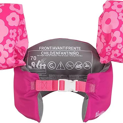 SwimWays Barbie Swim Trainer, US Coast Guard Approved Life Vest, Kids Swim Vest and Swimming Aid, Arm Floaties & Life Jackets for Kids 33-55 lbs