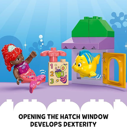 LEGO DUPLO Disney Ariel and Flounder’s Café Stand The Little Mermaid Toy, Educational Toy, Kids Play Food and Fruit, Kids Learning Toy, Building Set for Preschool Kids Ages 2 and Up, 10420