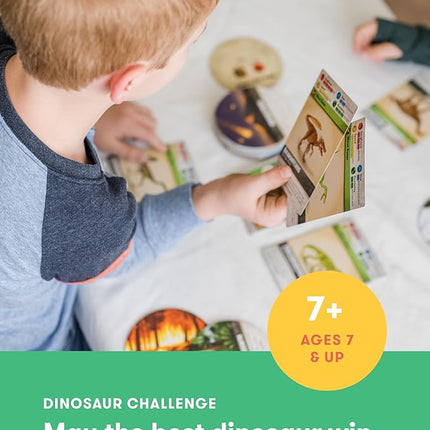 SimplyFun Dinosaur Challenge - Learn About Dinosaurs and Situational Analysis - Engaging and Educational Kids Card Game - 2 to 4 Players - Ages 7 & Up