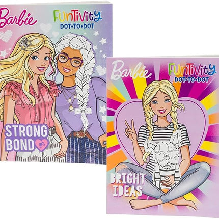 Barbie Coloring and Activity Book Super Set - 4 Books with Over 25 Stickers Party Pack