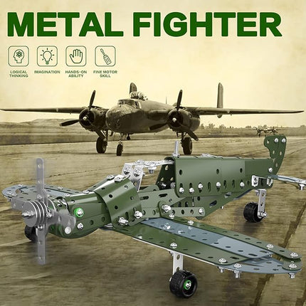 Lucky Doug Building Toys Model Airplane Set - DIY Building Stem Projects Toys for Kids Boys Ages 8-12, Assembly Science Toys for Model Fans