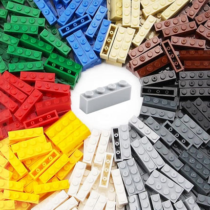 Feleph 360 Pieces 1x4 Bricks Classic Parts Building Creative Play Blocks Set Toy Compatible with 3010 3066 Major Brick Brands (Multicolored)