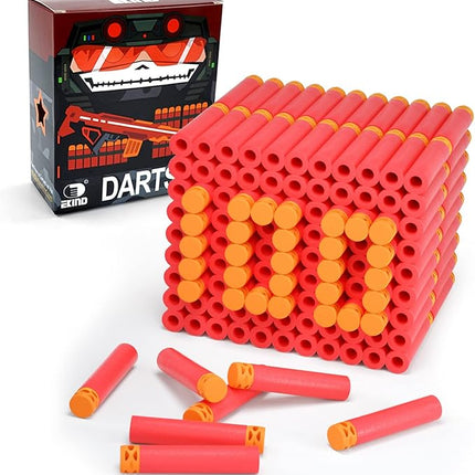 EKIND 100 Pcs Waffles Darts Refill Pack Foam Bullet Compatible for NERF N-Strike Series Blaster (Red)