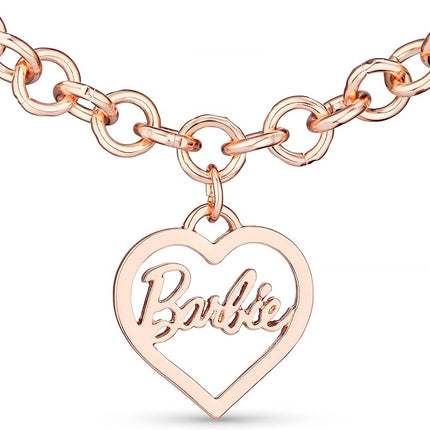 Barbie Round Link Heart Necklace