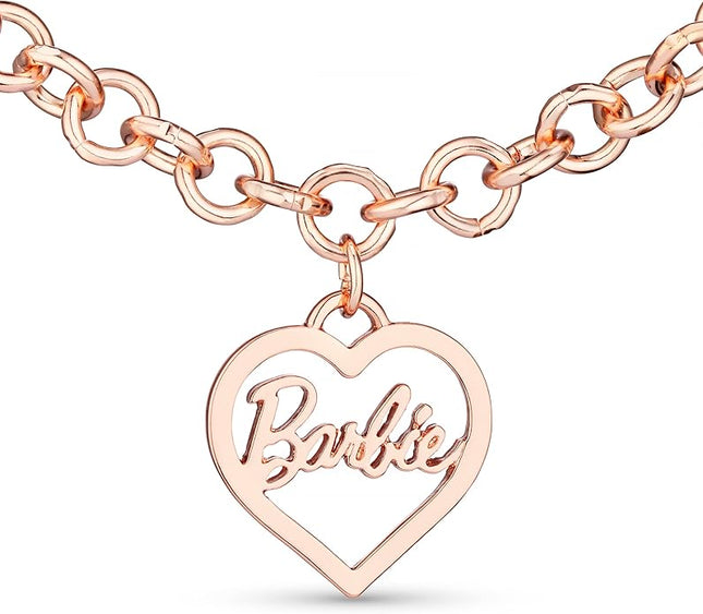 Barbie Round Link Heart Necklace