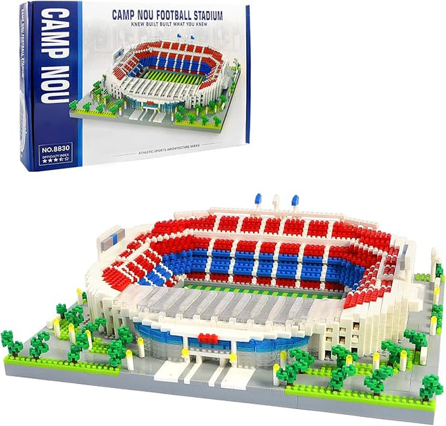 Barcelona Soccer Stadium Blocks Building Sets, Camp NOU Soccer Stadium Building Block Model, 3500+ Pieces Architecture Micro Brick Model,Perfect Soccer Gifts for Adults & Fans