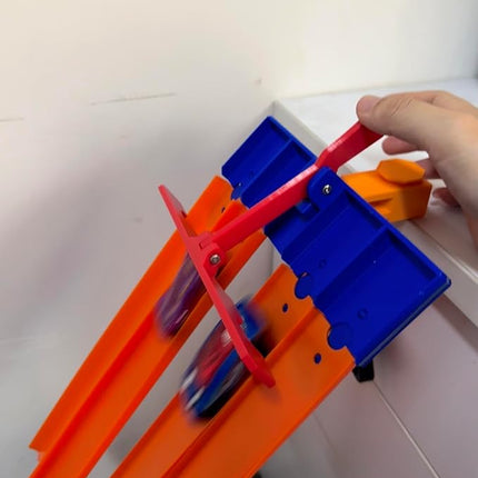 Clamp and 4 Lane Starter Gate Compatible with Hot Wheels(4 Lane Starter Gate + Clamp Combo)
