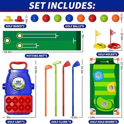 Bennol Upgraded Kids Toddler Golf Set, Indoor Outdoor Outside Toys Gifts for 3 4 5 Years Old Boys, 3 4 5 6 7 Years Old Boys Toys Birthday Gifts Ideas, Outdoor Golf Set Game for Kids Boys