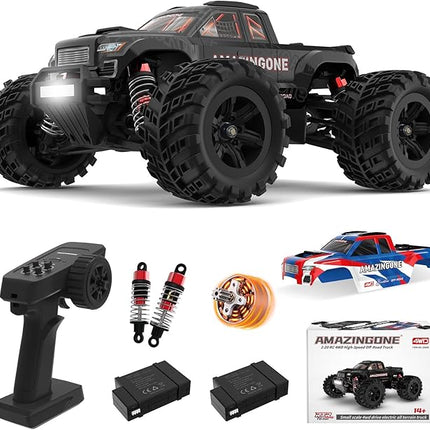20208 1/20 Scale Brushless Fast RC Cars for Adults, Max 45KMH High Speed Moster RC Buggy,Hobby RC Trucks 4X4 Offroad,All Terrain RTR Remote Control Car with 2 Bettery