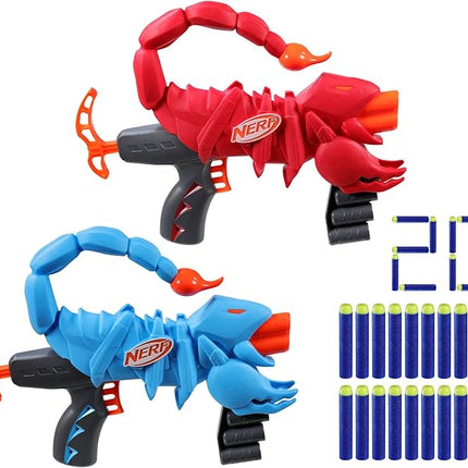 Wild Venompack, Includes 2 Easy Play Nerf Blasters, Scorpion Designs, 20 Nerf Elite Darts, Snake Toys, Ages 6+ (Amazon Exclusive)