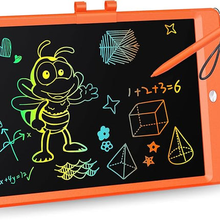 KOKODI LCD Writing Tablet, 10 Inch Colorful Doodle Board Drawing Tablet, Erasable Reusable Electronic Drawing Pads, Educational and Learning Toy for 3-6 Years Old Boy and Girls