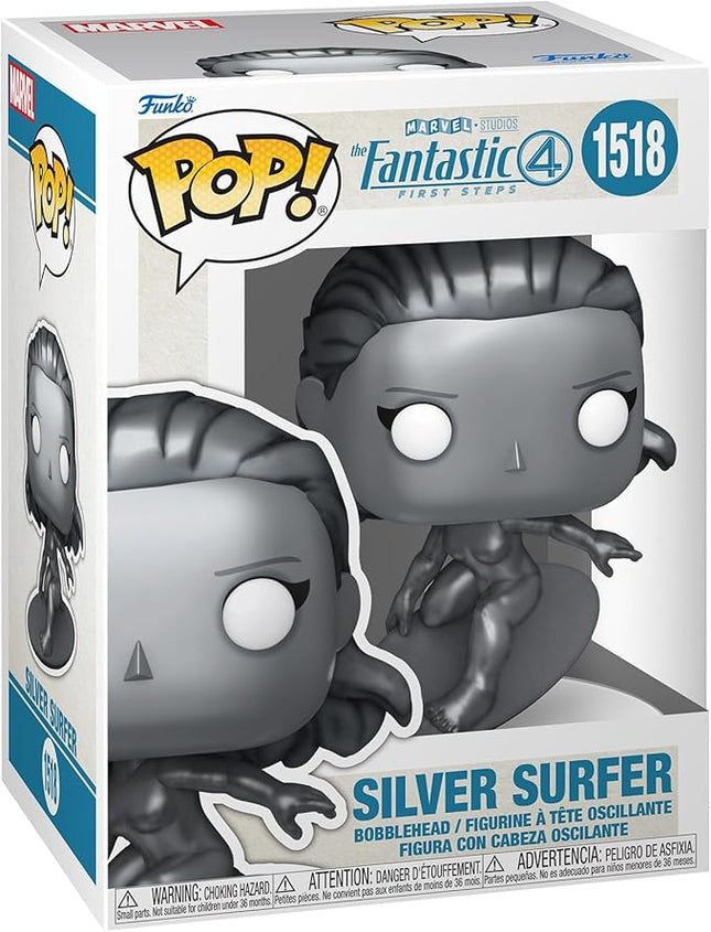 Funko Pop! Marvel: The Fantastic Four: First Steps - Silver Surfer - Fantastic Four (2025) - Collectable Vinyl Figure - Gift Idea - Official Merchandise - Toys for Kids & Adults - Movies Fans