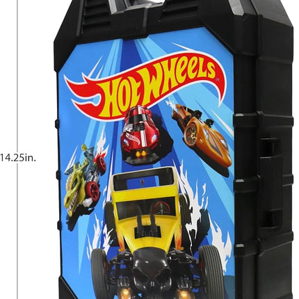 Hot Wheels 48-Car Storage Case – Durable Plastic Carrying Case with Handle for Die-Cast Toy Cars, Fits 1:64 Scale Vehicles, Organizer for Kids Travel & Display