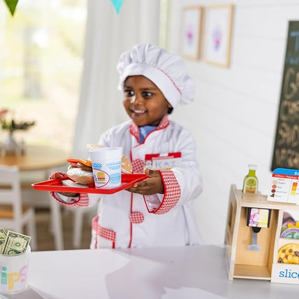 Melissa & Doug Chef Role Play Costume Dress-Up Set (8-Piece) - Chef's Jacket, Hat, Name Tag - Pretend Chef Dress up Outift with Realistic Accessories, Kids Dress Up for Toddlers & Children Ages 3+